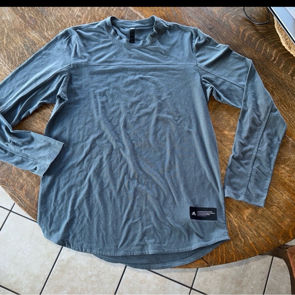 Men's Adidas Gray Long Sleeve Shirt